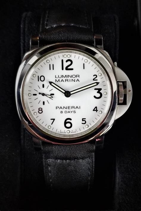 panerai luminor 8 days white face|panerai luminor chrono24.